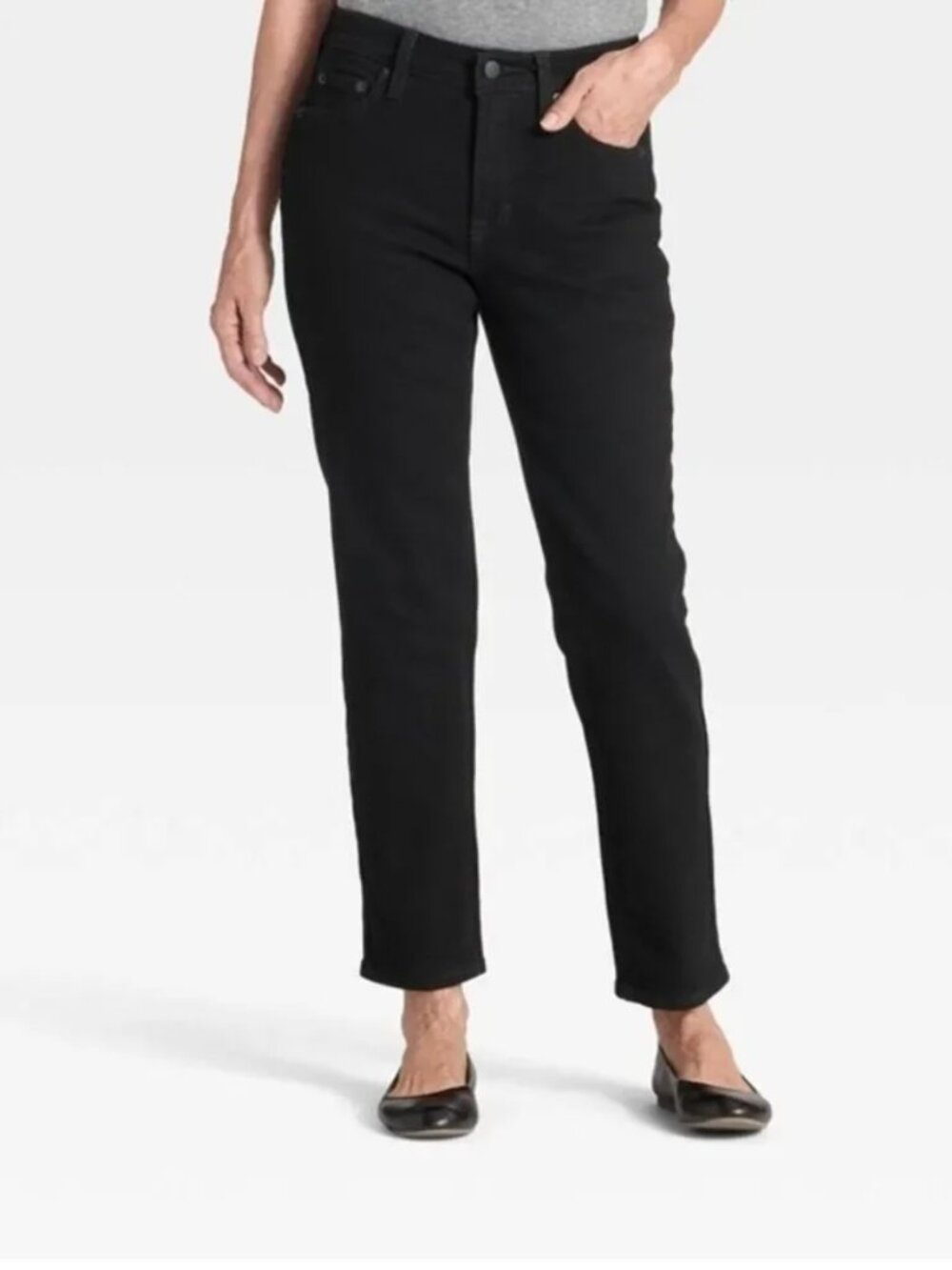 NWT Universal Thread Women's Mid-Rise 80's Slim Straight Ankle Jeans